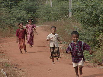 children, Guntur District, A.P., South India