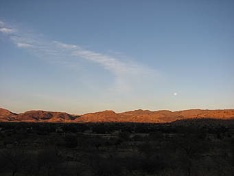 moonset at sunrise