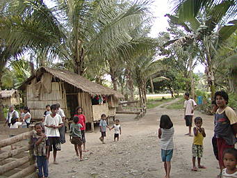 tribal village - house and people