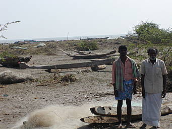 damaged boats and nets