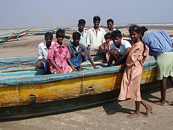 damaged boats and nets